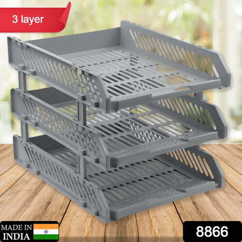 3 Tier Desktop File Rack