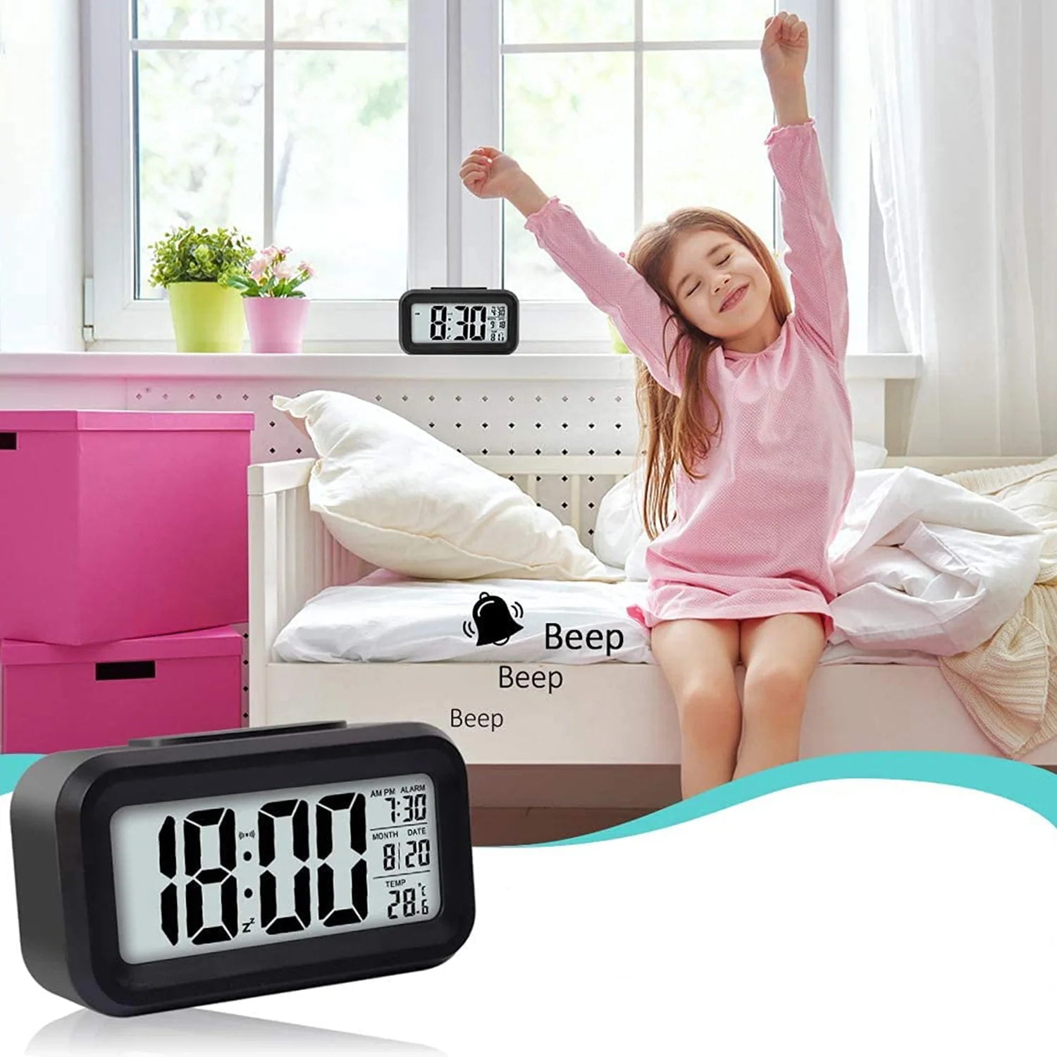 Digital LCD Alarm Clock Backlight