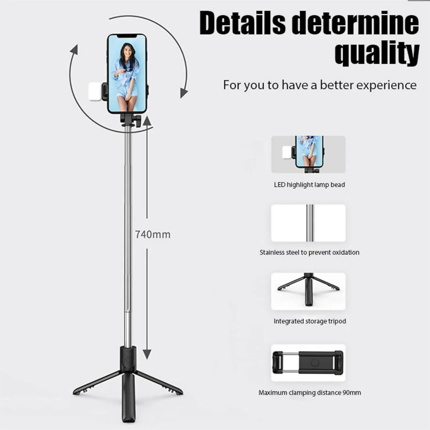 3 in 1 Selfie Stick Tripod