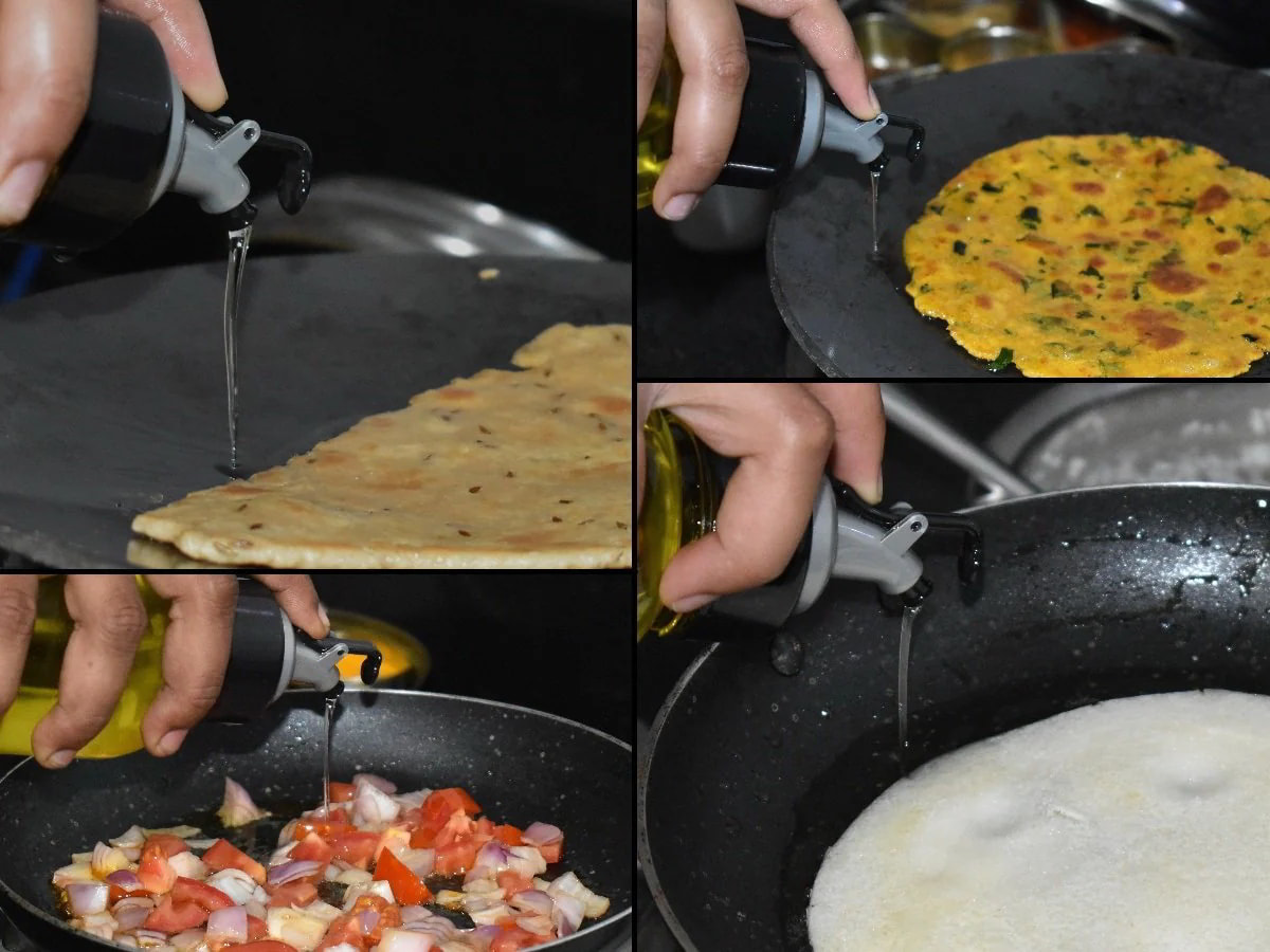 Transparent Oil Vinegar Dispenser Bottle