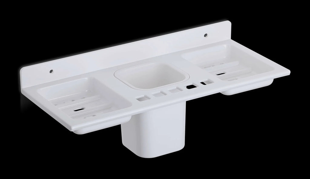 Double Soap Dish Toothbrush Holder