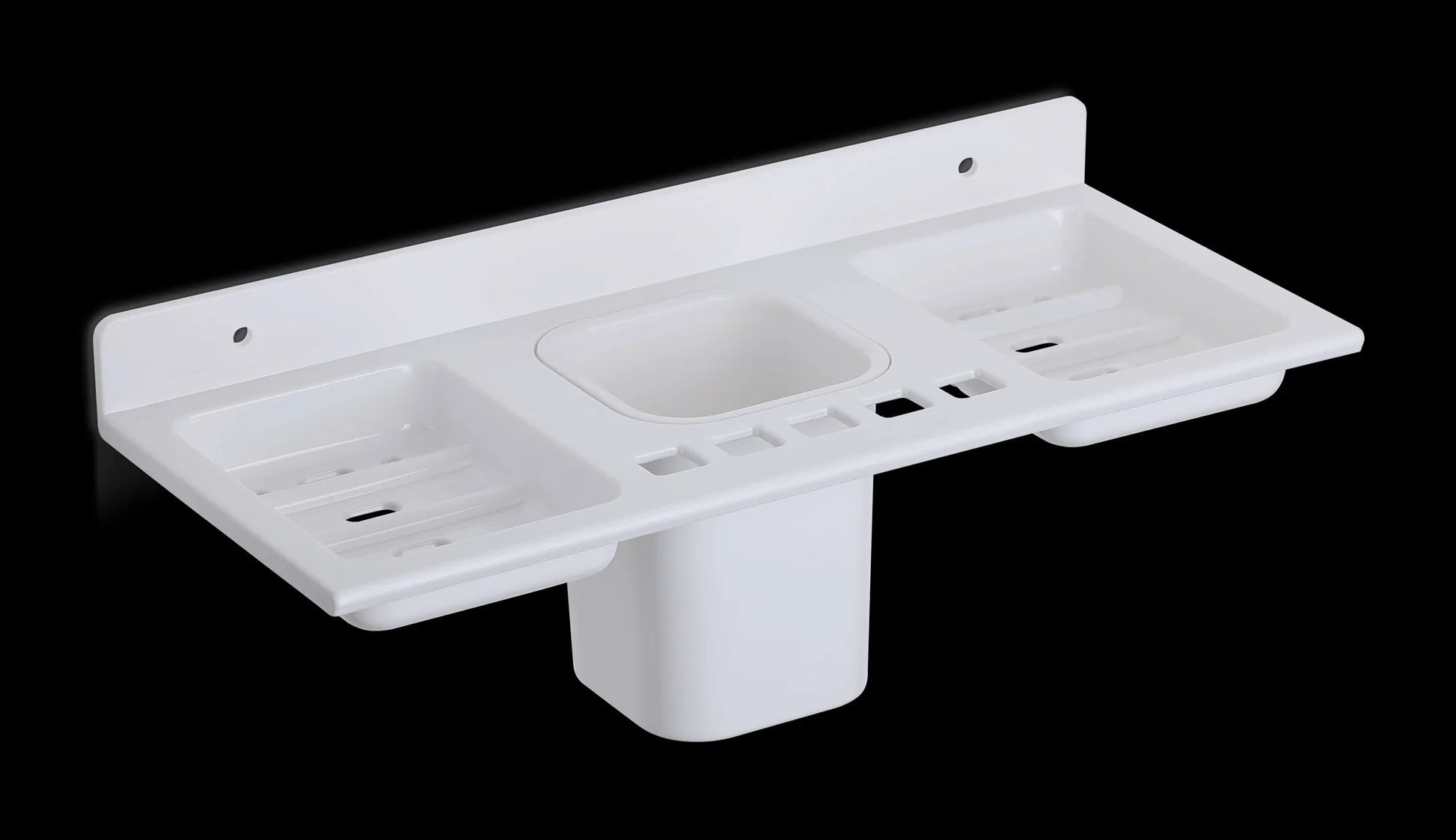 Double Soap Dish Toothbrush Holder