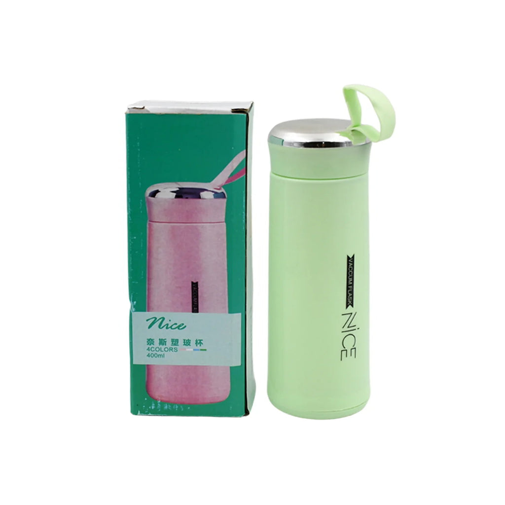 Glass Water Bottle 400ml Leak Proof