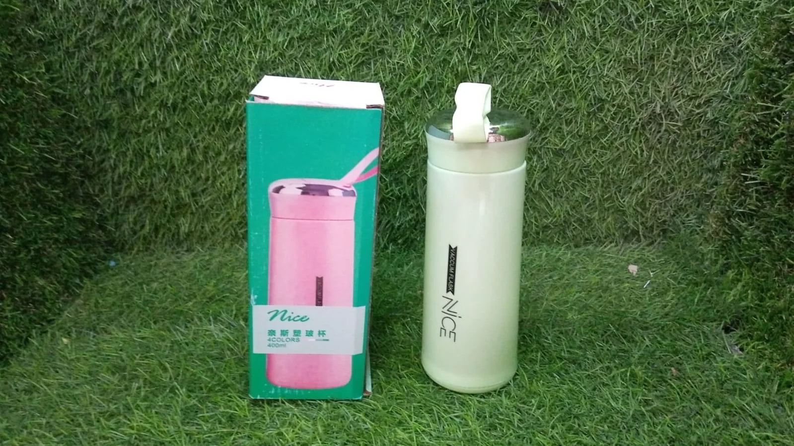 Glass Water Bottle 400ml Leak Proof