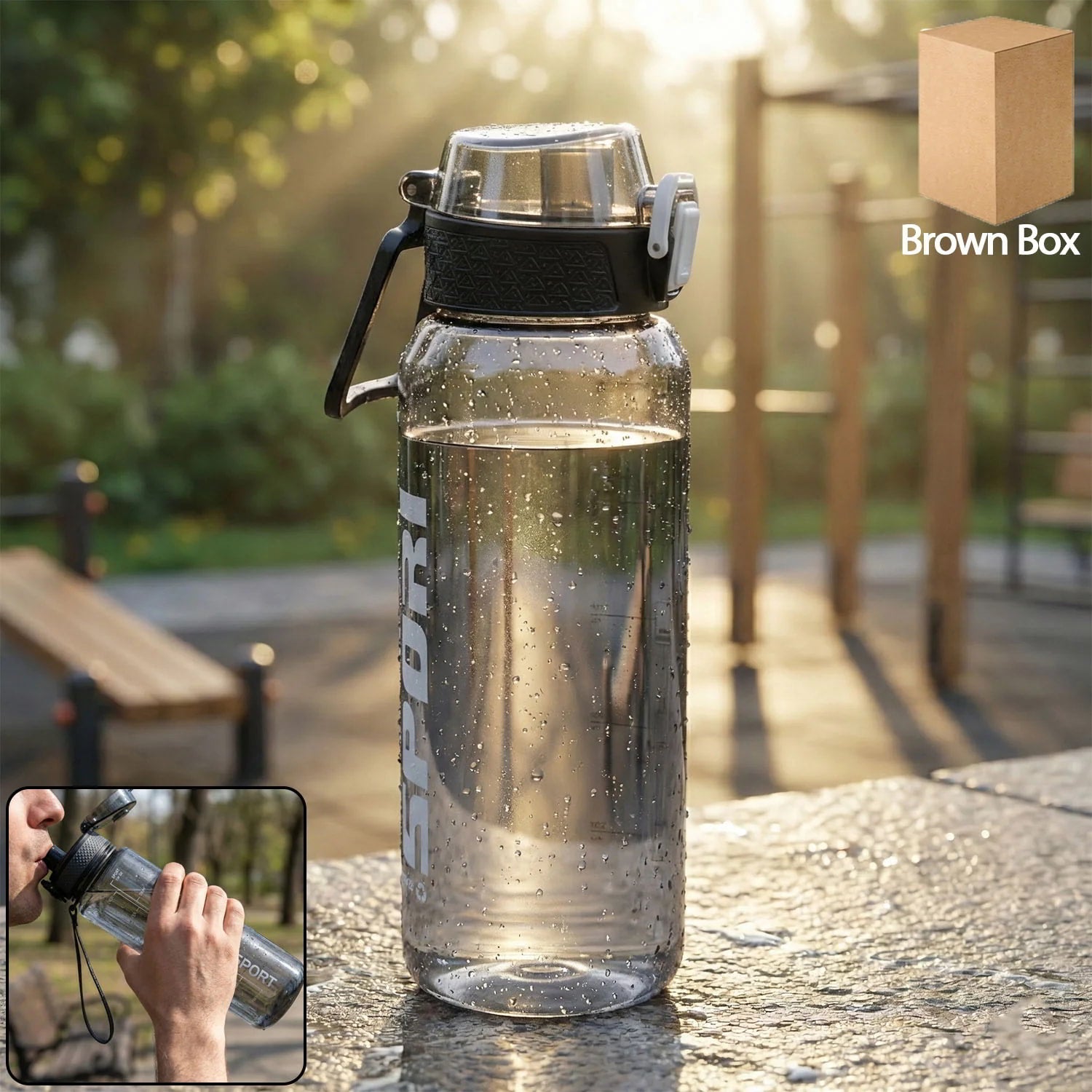 Leakproof Sports Water Bottle 1000ml