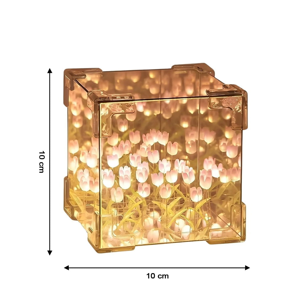 Tulip Flower LED Cube Lamp
