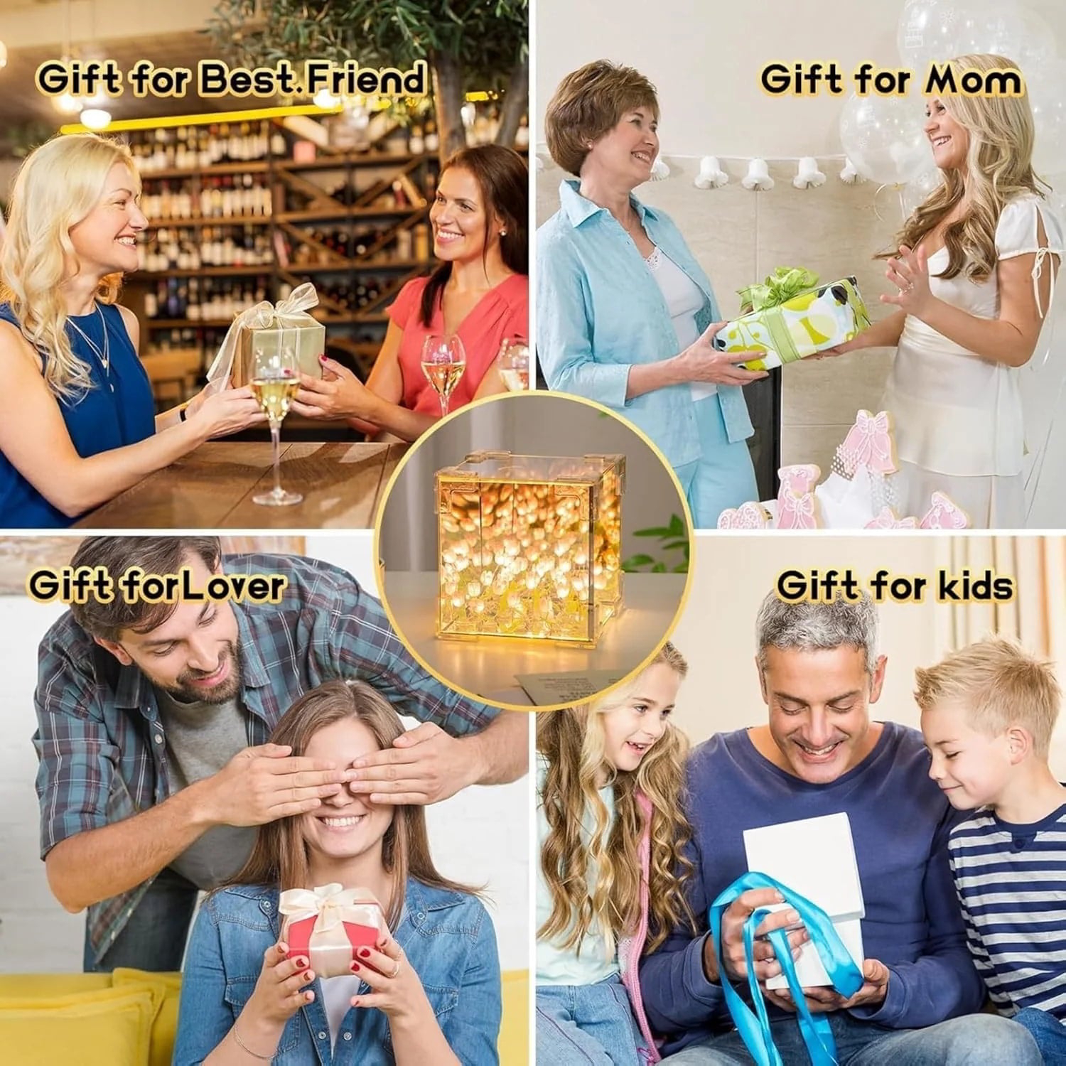 Tulip Flower LED Cube Lamp