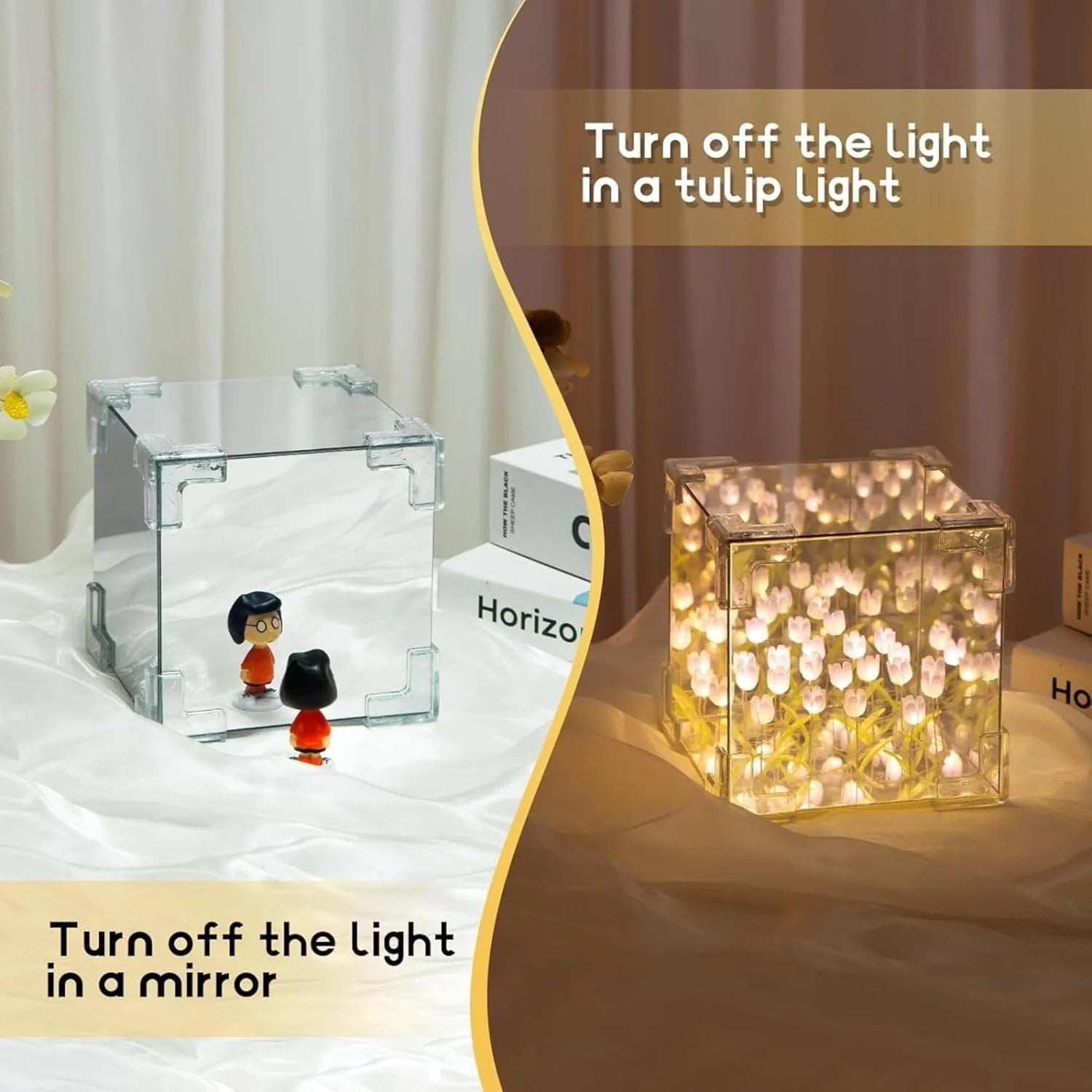 Tulip Flower LED Cube Lamp