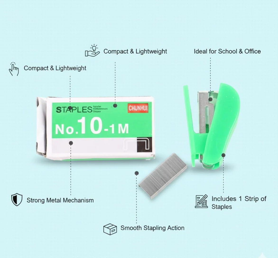 Mini Stapler with Staples