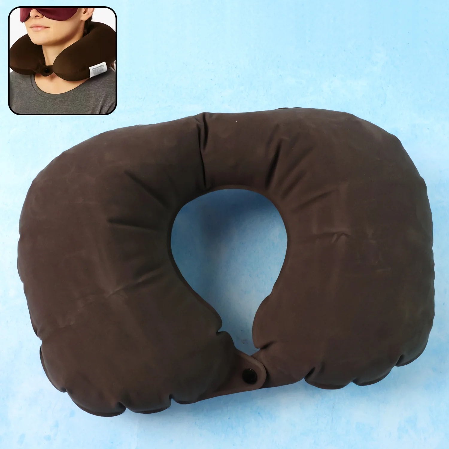 Inflatable U Shaped Travel Neck Pillow