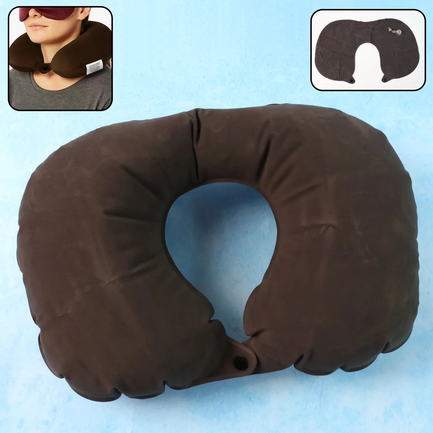 Inflatable U Shaped Travel Neck Pillow