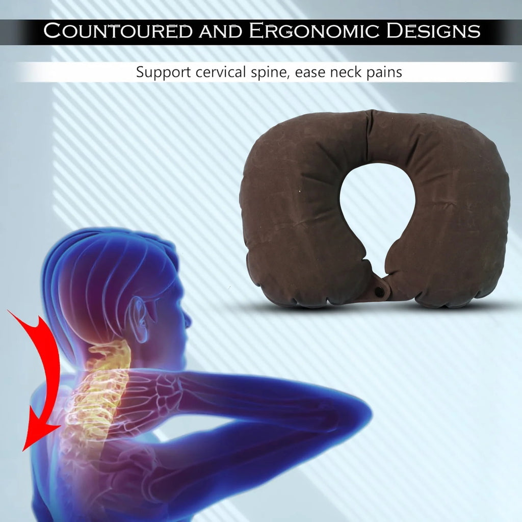 Inflatable U Shaped Travel Neck Pillow