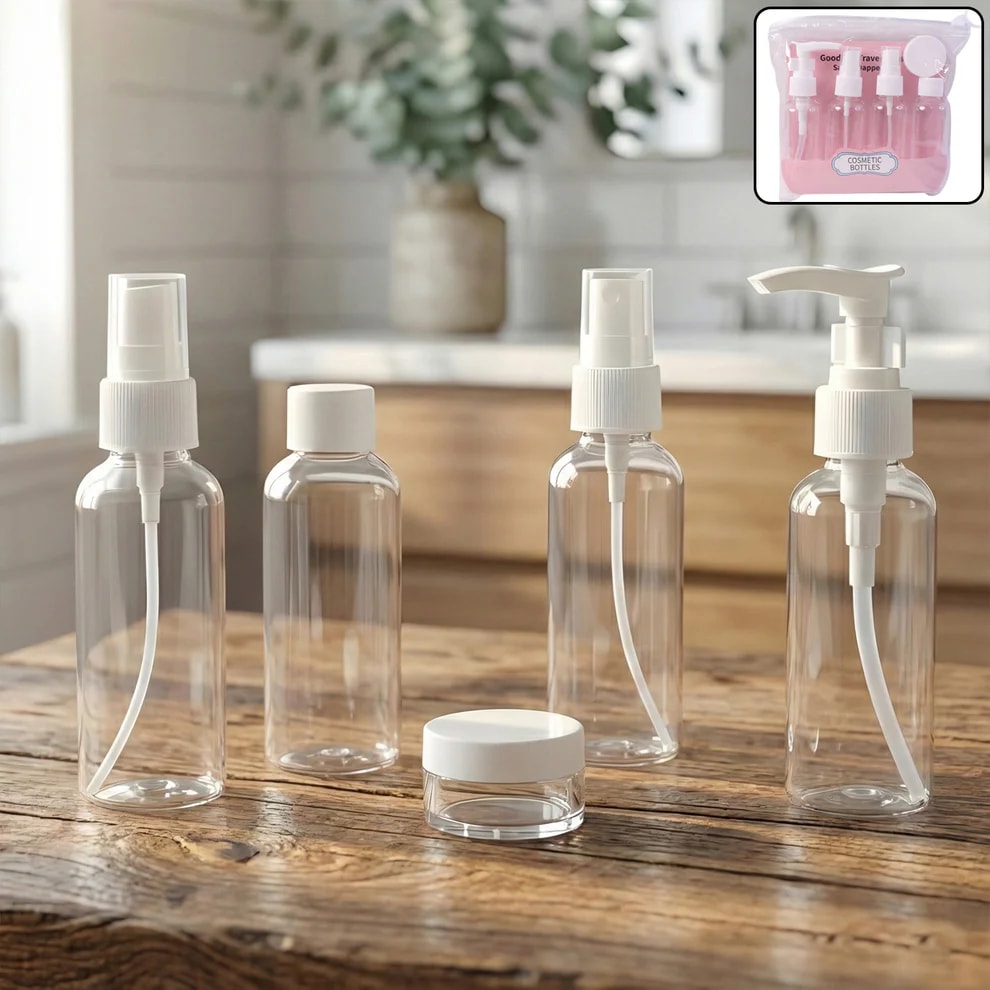 5 in 1 Travel Cosmetic Bottle Set