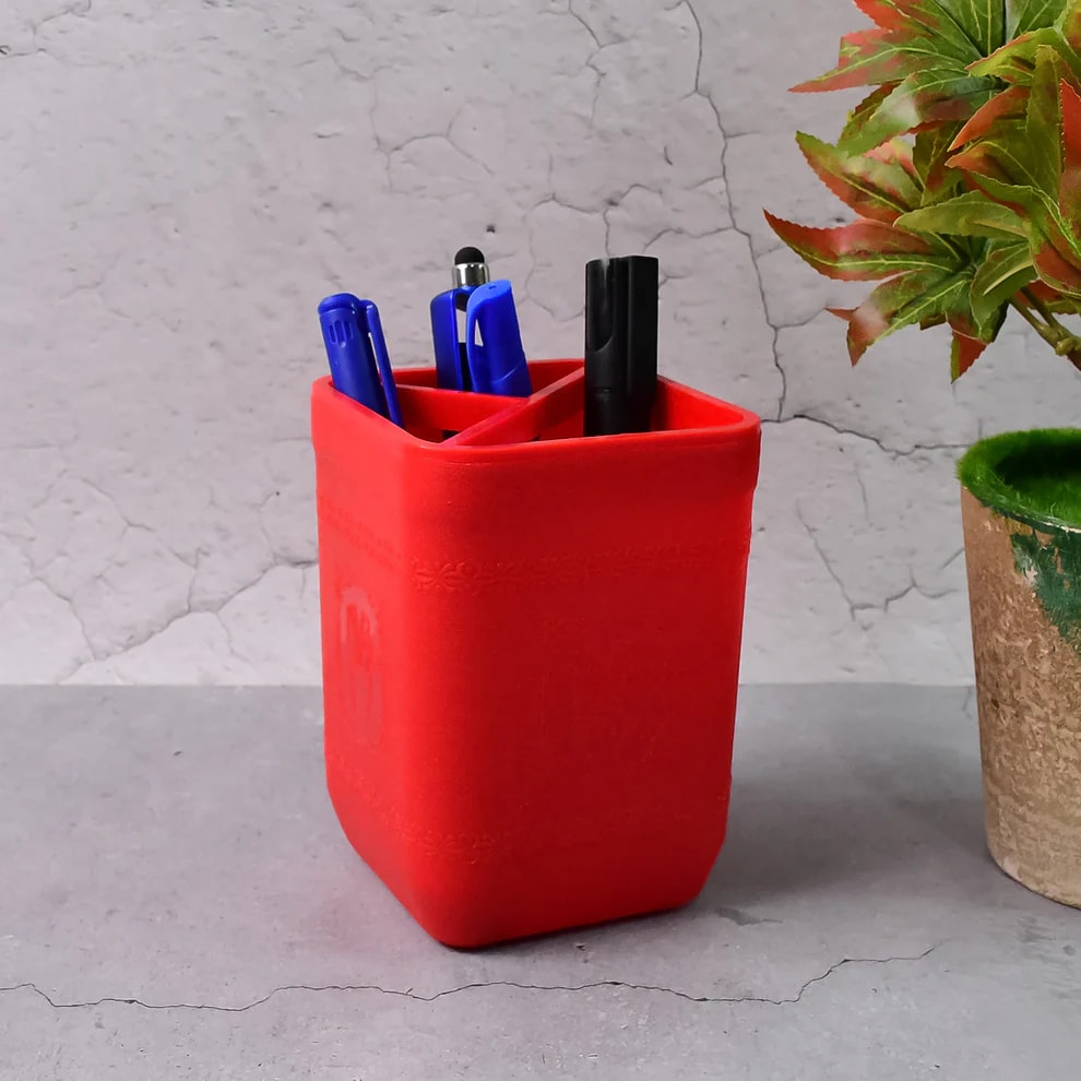 OfficeMate 3 Compartment Pen Stand