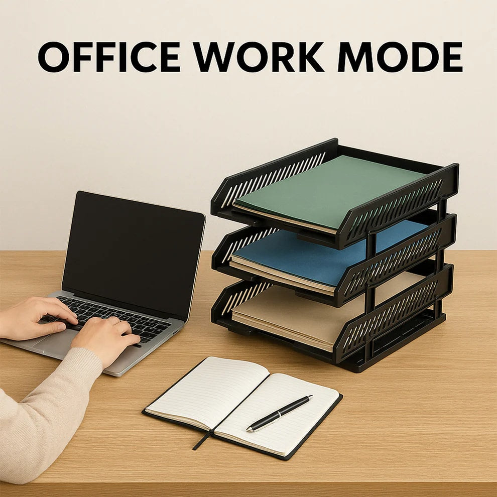 4 Layer Desktop File Rack