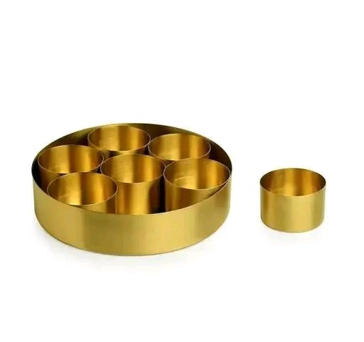 Brass Masala Box Spice Container with Lid